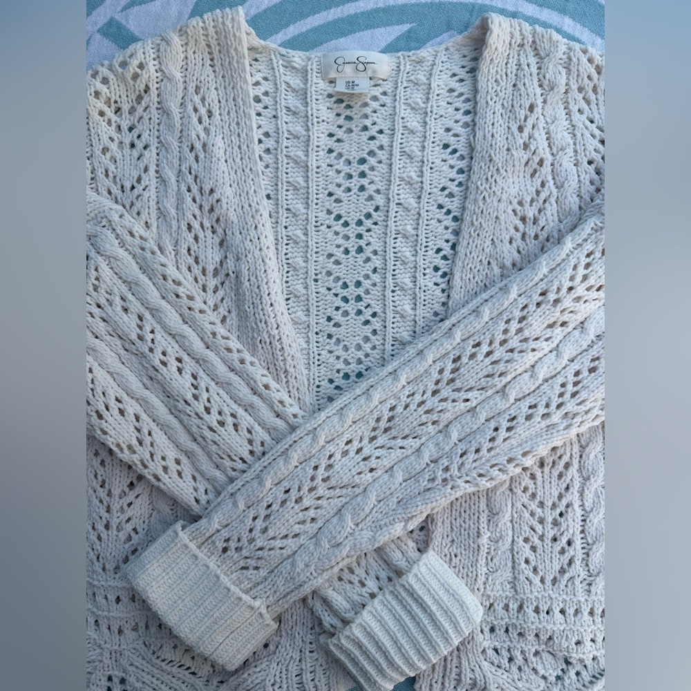 Jessica Simpson - Cream Cable Knit Cardigan